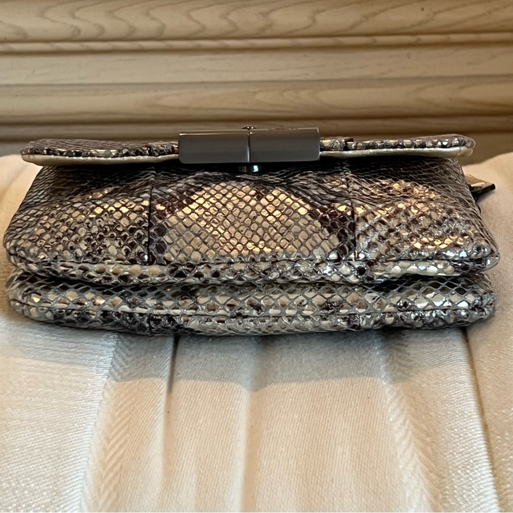 Coach Metallic Leather Reptile Print Crossbody Bag - Picture 7 of 16